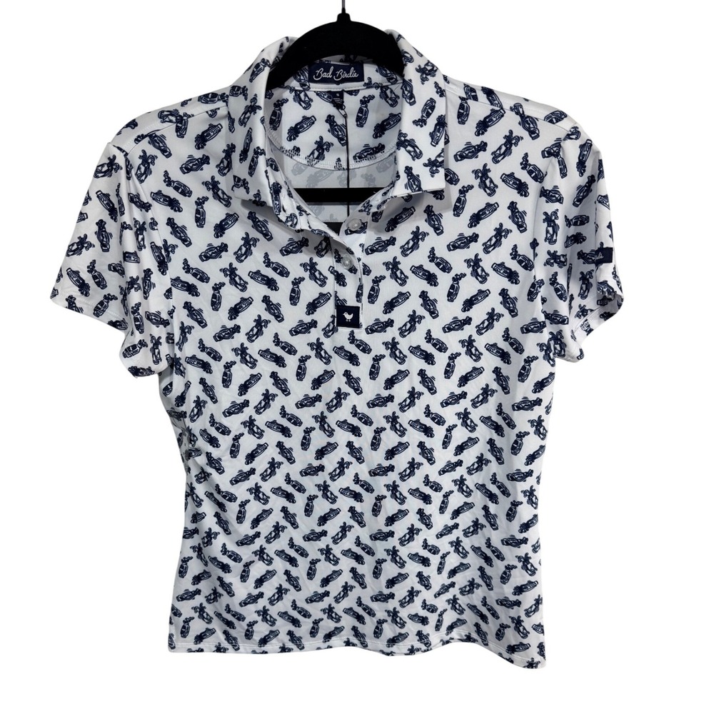 Bad Birdie Core Polo Caddie by Day Women's Size S White